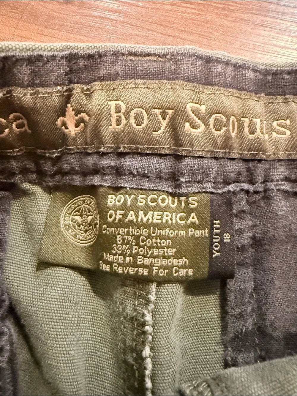 Kids Olive Cargo Shorts